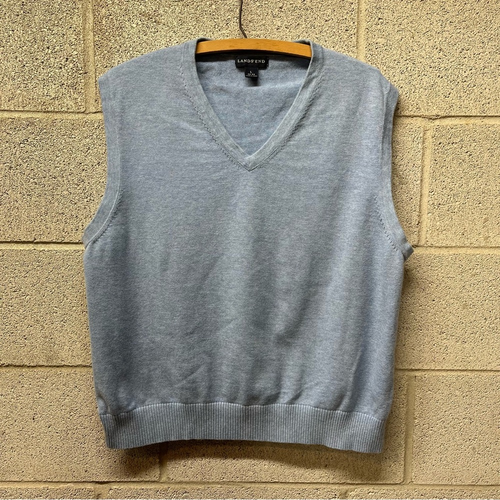 L.L. Bean Light Blue Knit Vest